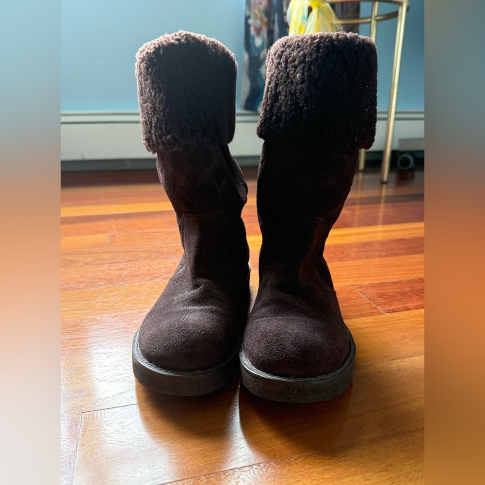 Coach Brown Suede Winter Boots